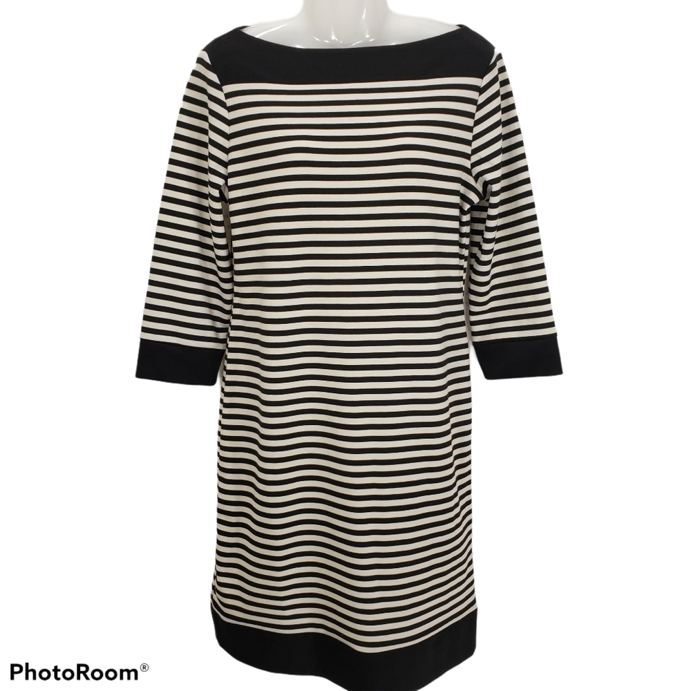 Isaac Mizrahi Striped Black and White Dress